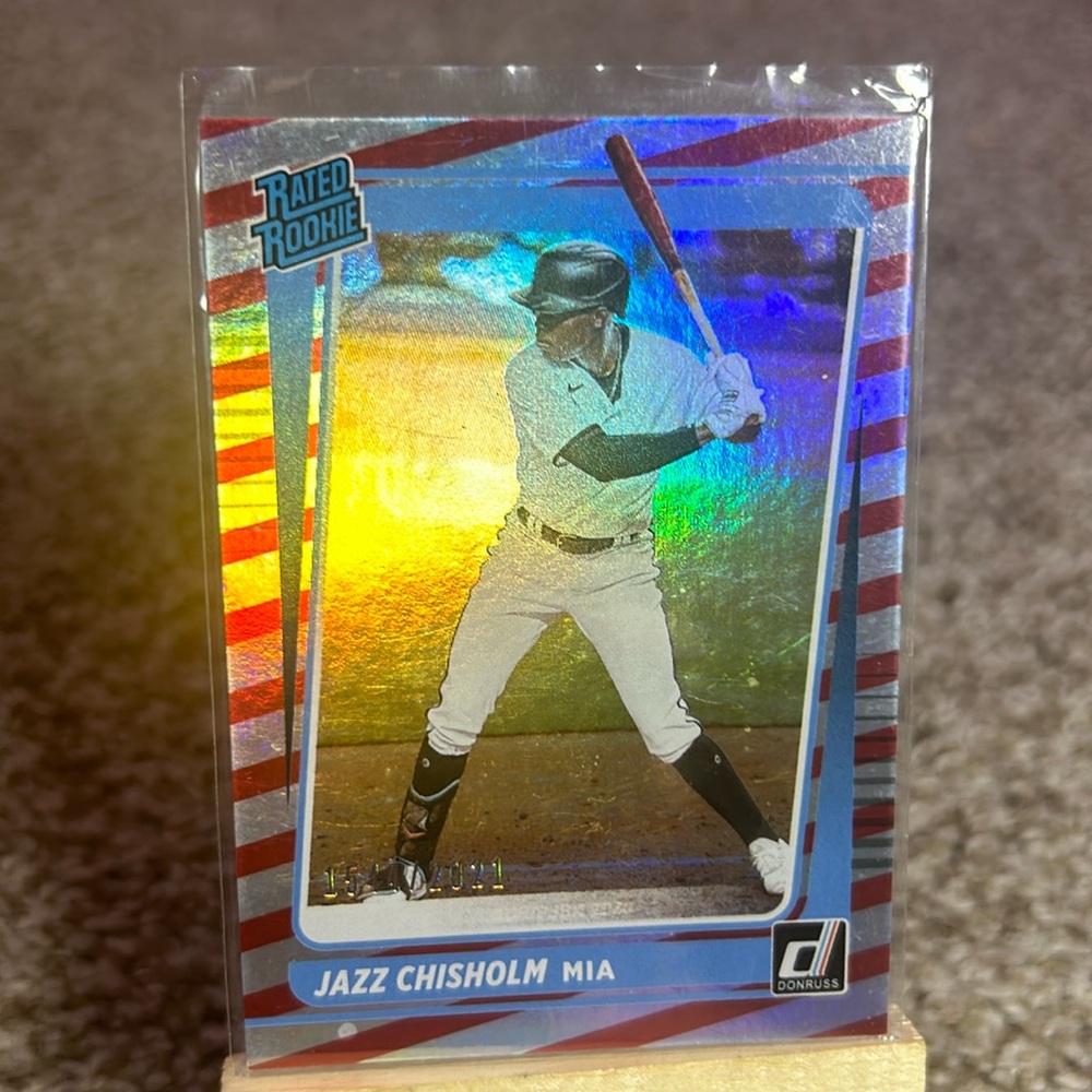 Jazz Chisholm Jr Panini Donruss Rated Rookie Card #58 1544/2021
